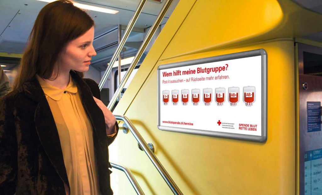 agentur01bern-Blutspende SRK Schweiz-Railposter